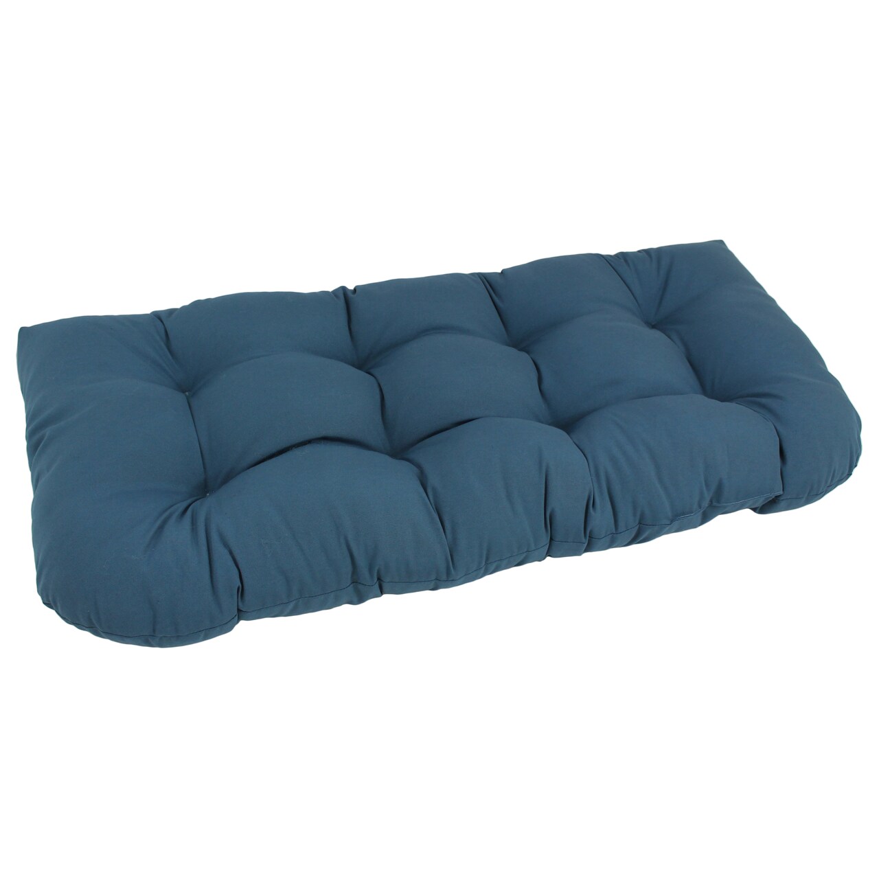 42-inch by 19-inch U-Shaped Twill Tufted Settee/Bench Cushion - Indigo